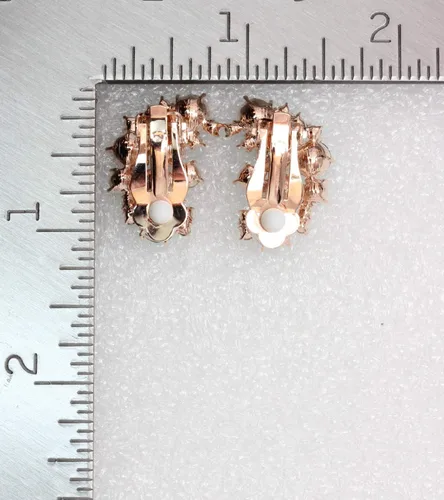 Vista 5 de Faship Preciosos pendientes florales con clip