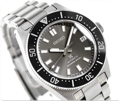 Vista 2 de Seiko Prospex 1965 62MAS Reedición Divers Recreation Reloj automático zafiro esfera gris SPB143J1 plateado Buceador reloj automático