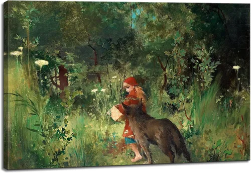 Vista 6 de artprints1stop Lienzo impreso para pared, un cuento de hadas por Arthur Wardle, 18 x 12 pulgadas