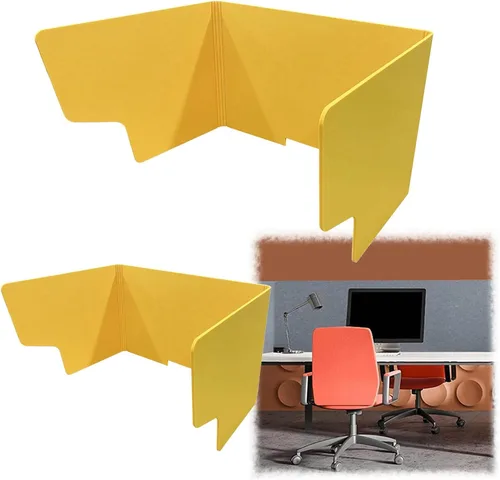 Vista 12 de LIGUOYI Divisores de escritorio que absorben el sonido, división acústica, panel de privacidad de escritorio independiente, paquete de 2, paneles