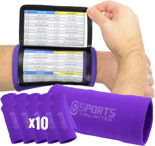 Vista 82 de Sports Unlimited Banda Instructora Triple para Adultos, Muñequeras de Fútbol para Jugadas, Muñequeras de Béisbol, Bandas de Brazo QB