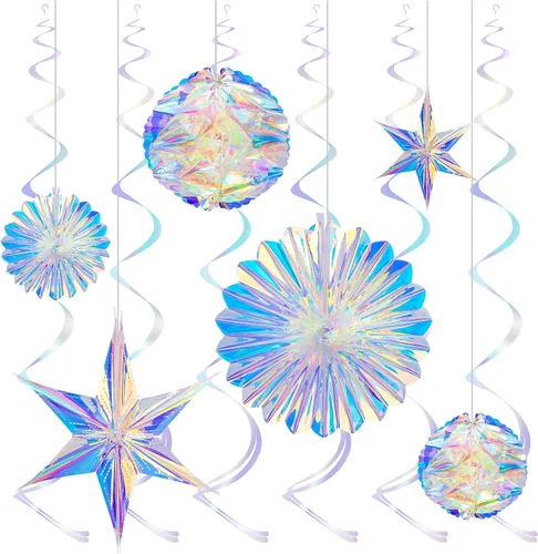 Vista 11 de BTSD-home 6pc Iridescent Party Decorations Hanging Decor Iridiscente 1