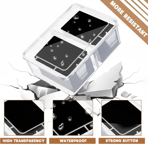 Vista 2 de Vicenpal Caja de almacenamiento de 300 tarjetas compatible con Mtg TCG, caja de almacenamiento de tarjetas de intercambio de plástico transparente