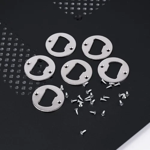 Vista 2 de 22 juegos de insertos de abridor de botellas de acero inoxidable con tornillos, piezas de hardware de metal para cerveza, vino, accesorios