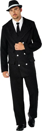 Vista 4 de fun shack Disfraz de gángster para hombre, disfraz de gángster de los años 20, disfraces de los años 20, disfraz de gángster para hombres adultos