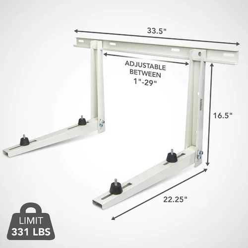 Vista 3 de Ivation Soporte de montaje de aire acondicionado dividido para exteriores, soporte universal de CA de montaje en pared resistente con hardware