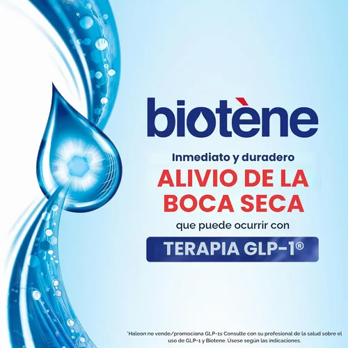 Vista 5 de Enjuague bucal Biotene para boca seca, refresca el aliento y tratamiento para boca seca, sabor menta fresca - 2x33.8 fl oz