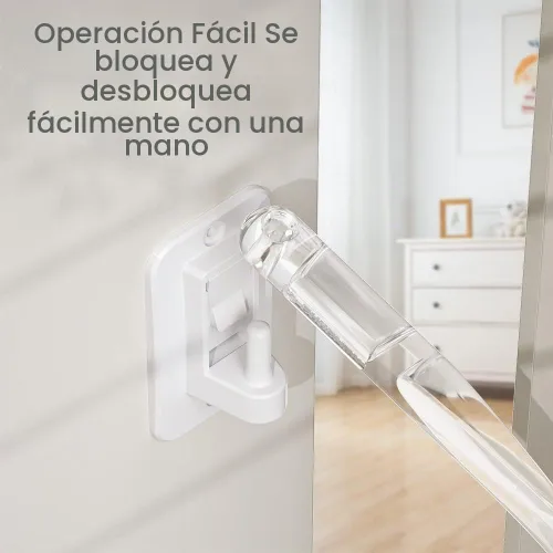 Vista 5 de EUDEMON Paquete de 1 protector de pellizco para puerta a prueba de niños, tope de puerta de bebé y pestillo de puerta, manija de palanca de puerta