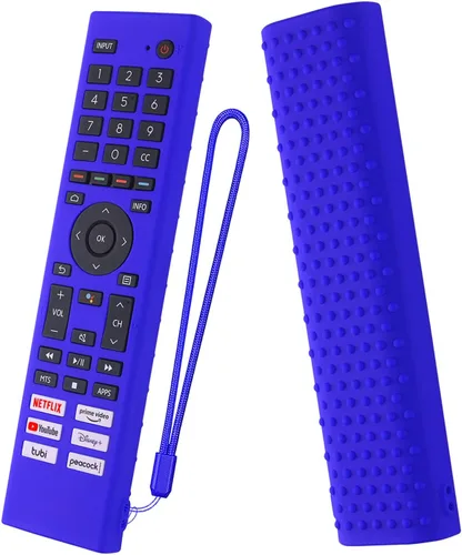 Vista 12 de Hisense ERF3J80H ERF3G80H ERF3F80H - Funda de silicona para control remoto Hisense 4K UHD Android Smart TV, a prueba de golpes, con cordón (negro)