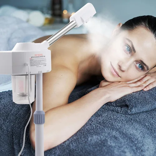 Vista 7 de Vaporizador facial con pantalla táctil, vaporizador esteticista, humidificador profesional de aromaterapia, vapor de spa facial para el hogar, salón