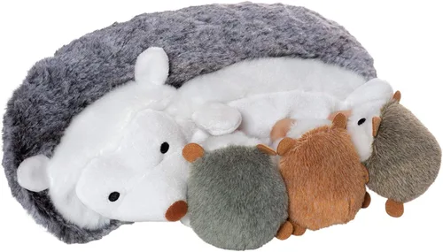 Vista 2 de Manhattan Toy Nursing Nissa Nurturing - Erizo de peluche con cerditos de peluche para bebés