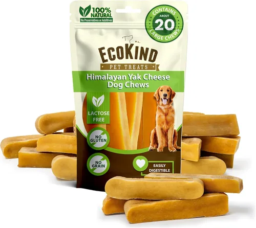 Vista 9 de EcoKind Premium Gold Yak Cheese Masticables para Perros del Himalaya, Premios para Perros de Raza Grande, Totalmente Natural, Alto en Proteínas