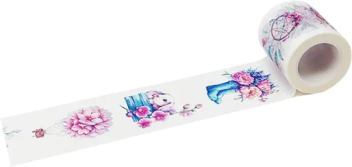 Vista 7 de Wrapables Diseños Decorativos Washi Cinta de Enmascarar, 0.787 in x 16.4 ft, Trenes de Navidad