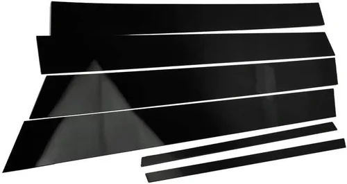 Vista 5 de Moldura de poste de pilar de puerta compatible con cargador Do.dge 2011-2021 negro brillante cubierta de poste de pilar 6 piezas
