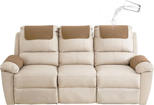 Vista 18 de XMAYODS Funda impermeable para sillón con reposabrazos, fundas antideslizantes para sofá y reposacabezas, fundas para respaldo, fundas para sillón