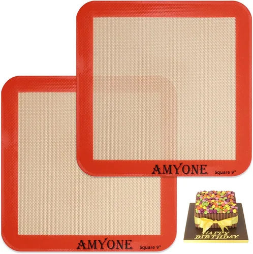 Vista 22 de AMYONE Alfombrilla para hornear de silicona de un cuarto, 2 piezas de alfombrillas para hornear de silicona antiadherente, hoja para galletas