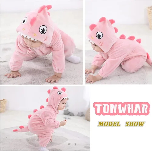 Vista 5 de TONWHAR Mameluco de animal para bebé y niña, mameluco para disfraz de Halloween, ropa de fiesta