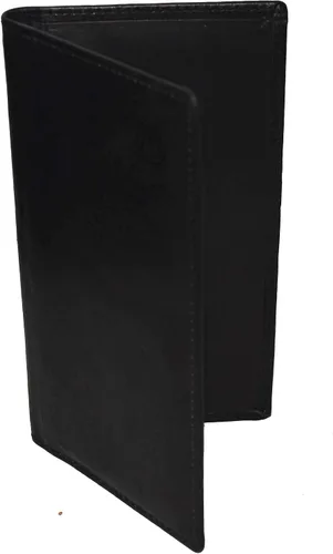 Vista 7 de Leatherboss - Funda de piel auténtica para chequera, Negro -, Cartera de viaje