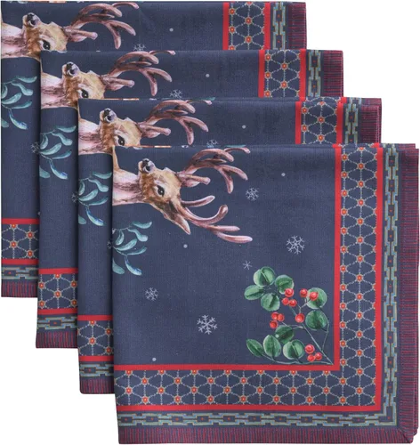 Vista 19 de Maison d' Hermine Juego de 4 servilletas de tela 100% algodón, suaves y duraderas, servilletas cuadradas reutilizables para uso diario, lavables