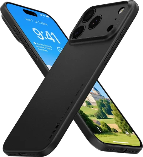 Vista 7 de memumi Funda ultradelgada para iPhone 17 Pro Max de 0.01 in ligera [sensación sin funda] Funda rígida mate con protección de cámara para iPhone 17