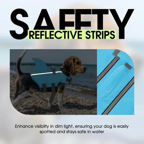 Vista 3 de Chaleco salvavidas para perros pequeños, chaleco salvavidas para Chaleco de natación para perros de alta flotabilidad con asa de rescate