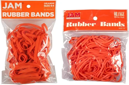 Vista 26 de JAM PAPER Bandas de goma coloridas, tamaño 33, bandas elásticas blancas, 100/paquete Blanco
