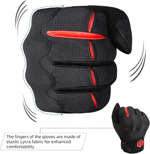 Vista 7 de ILM Guantes de motocicleta para adultos, motocross, ATV MTB, guantes de bicicleta de montaña, guantes de pantalla táctil de dedo completo