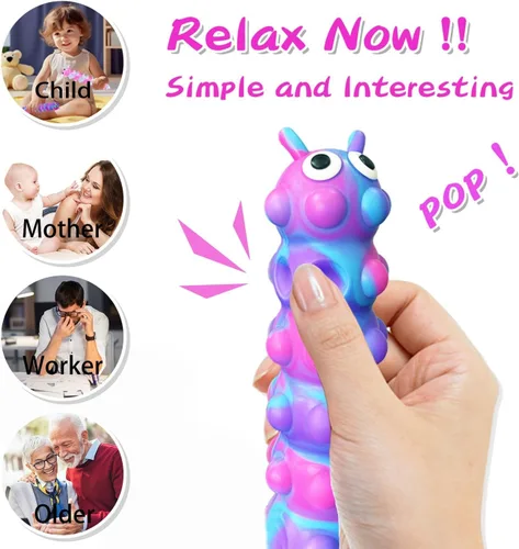 Vista 4 de Juguete Fidget Pop de Succión, Juguetes para Relajarse y Aliviar la Presión, Juguetes Sensoriales Popper Anti-Presión de Compresión 3D para Niños