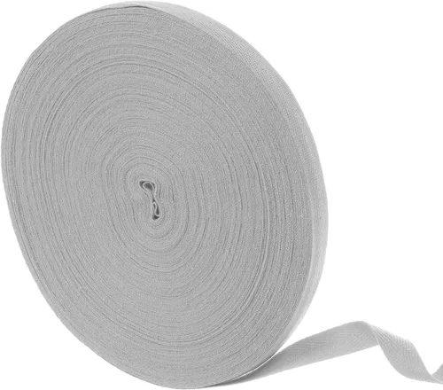 Vista 21 de uxcell Cinta de sarga de algodón de 50 yardas, cinta de espiga de 3/8 pulgadas para coser ropa, manualidades (azul)