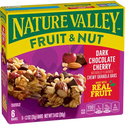 Vista 5 de Nature Valley Barras de granola de frutas y nueces, cereza de chocolate oscuro, 6 unidades, 7.4 onzas