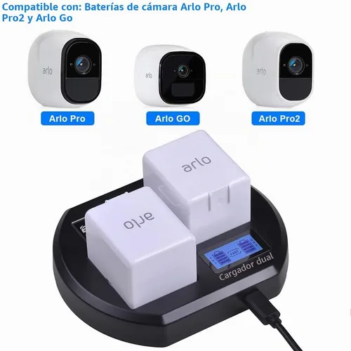 Vista 2 de Batmax Reemplazo de estación de cargador de batería dual LCD para cargador de batería recargable Arlo Pro & Pro 2 & Go