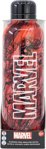 Vista 3 de Marvel - Botella de agua reutilizable con doble aislamiento de acero inoxidable de 17.4 fl oz
