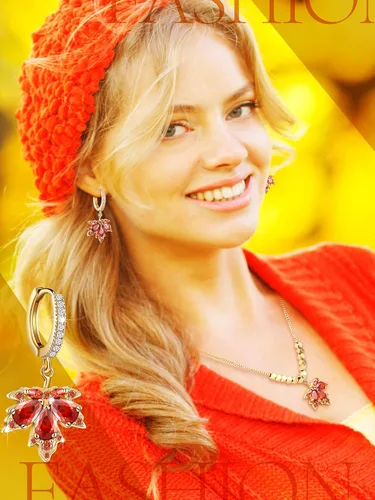Vista 5 de Sasylvia Juego de 4 piezas de joyería de otoño de hoja de arce para mujer, collar, pulsera de diamantes de imitación, 2 aretes de hoja de arce