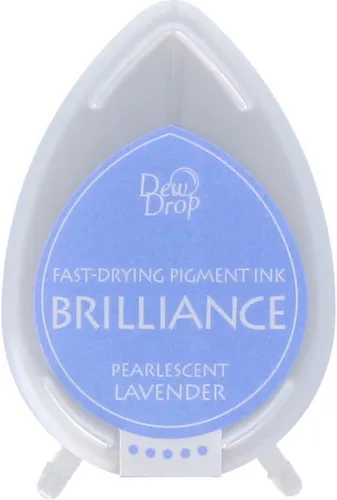 Vista 10 de Tsukineko Brilliance Dew Drop Inkpad, Moonlight White