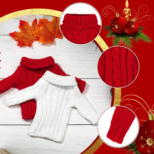 Vista 5 de Bencailor 4 piezas de ropa de muñeca para muñecas de 11.5 pulgadas, accesorios de ropa, sudadera con capucha, conjunto de ropa de punto de invierno