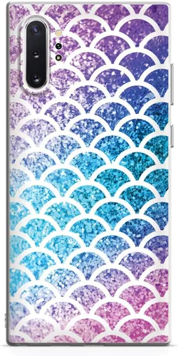 Vista 15 de Inspired Cases - Funda con textura 3D para iPhone Xs Max - Funda protectora de goma para Apple iPhone Xs Max - Escamas de sirena - Arco iris