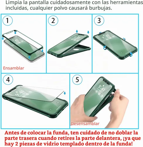 Vista 7 de ORETECH Funda para iPhone XR, con [2 x Protectores de Pantalla] [Prueba de Caídas de Grado Militar de 10 Pies] [Protección de Cámara] 360° A Prueba