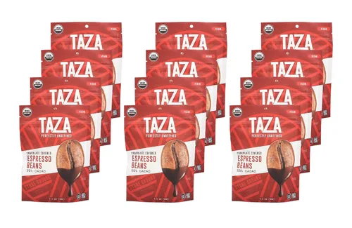 Vista 6 de Taza Chocolate Almendras cubiertas de chocolate orgánico 55% oscuras, 12