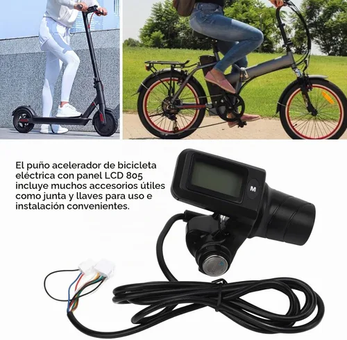Vista 3 de 805 - Juego de empuñadura de acelerador con panel de visualización LCD, soporte de acelerador medio con panel LCD para manillares de 0.886 in