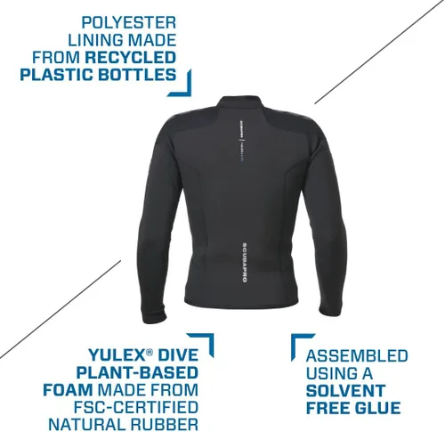 Vista 4 de SCUBAPRO Everflex Yulex Dive Long Sleeve Top, Men, 3mm