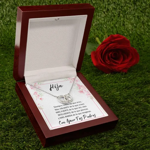 Vista 7 de Leos Print Shop Regalo de Mamá y Papá Para Hija Joya Con Mensaje Idea De Regalo De Graduación o Cumpleanos Regalo para hija hijastra Collar con dije