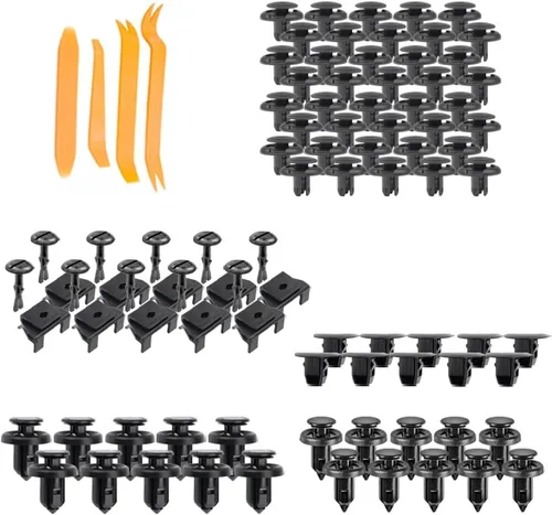 Vista 2 de Parts N Go Juego de protectores de guardabarros con clips/sujetadores para Civic Coupé 2006-2011 delantero lado del conductor y lado del pasajero