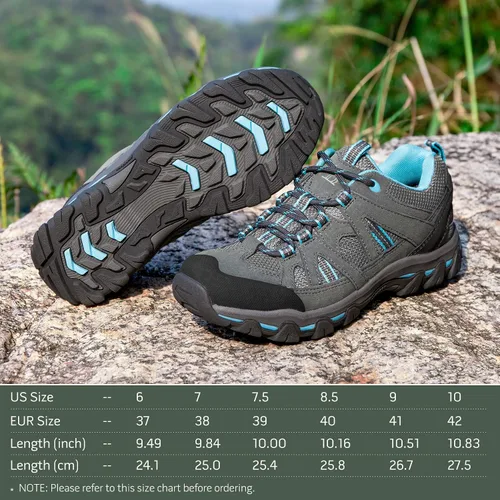 Vista 8 de CAMELSPORTS Zapatos de senderismo para mujer, transpirables, antideslizantes, ligeros, para exteriores, para senderismo, caminar