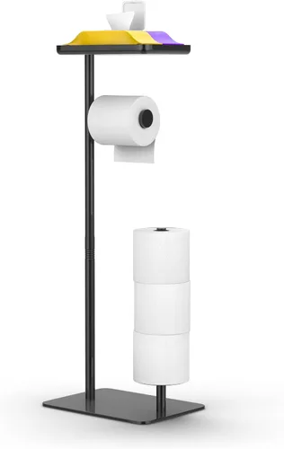 Vista 12 de Day Moon™ Soporte de papel higiénico de níquel cepillado - Soporte de rollo moderno para montaje en pared para baño