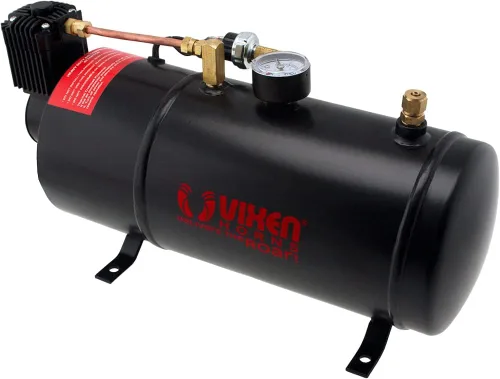Vista 6 de Vixen Horns Kit de bocina de tren para motocicleta/bicicleta/camión/coche. Sistema completo a bordo - Compresor de aire de 150 psi, tanque de 1