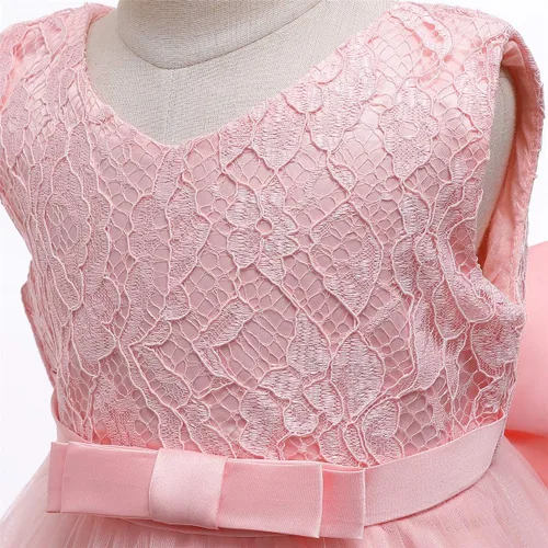 Vista 4 de NNJXD - Vestido de princesa de tul con flores, para usar en bodas, para niñas pequeñas y bebés
