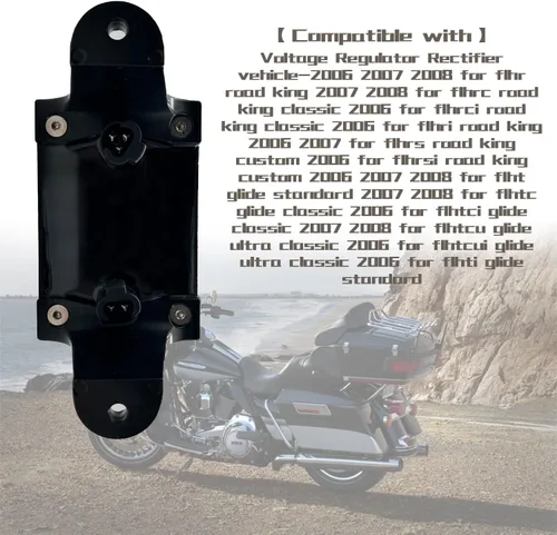 Vista 2 de KARSEE Regulador de voltaje electrónico compatible con Harley Davidson 2006 2007 2008 Flt Flh King Electra Glide Twin Cam CE-606