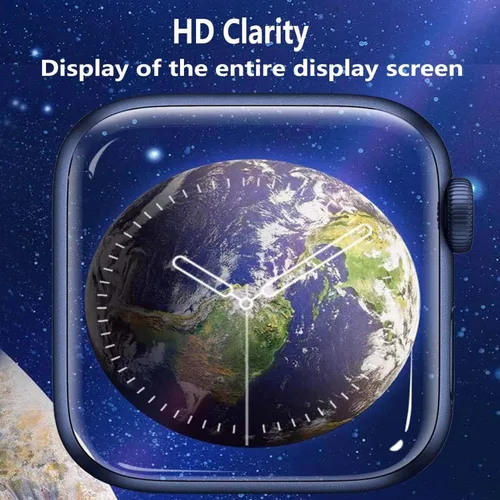 Vista 6 de Paquete de 2 protectores de pantalla de vidrio templado para Apple Watch de 1.575 pulgadas SE Series 6/5/4, fácil instalación, sin burbujas, dureza