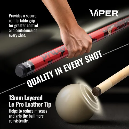 Vista 3 de Viper by GLD Products Underground 58" Pool Cue, 9 Styles, 18-21 Oz Dragón