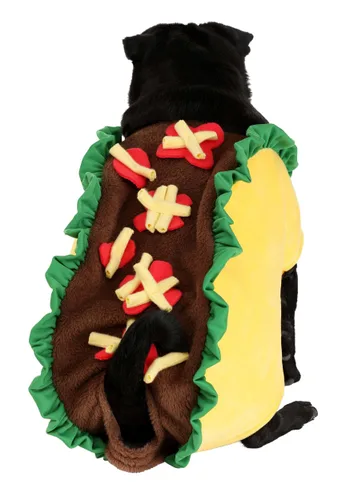Vista 3 de Disfraz de Taco para Perro Multicolor